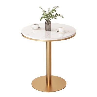 Renmlion Round Coffee Table Metal End TableCircular Cocktail Table Bistro Bar Table Tall Dining Table with Fixed Tabletop and Stable BaseEasy Assemble Marble Bar Table (Size : Height 95cm)