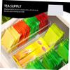 Ciieeo Clear Plastic Tea Bag Holder with Lid Multi-compartment Organizer for Tea Bags Snacks and Items Design for Easy Access and Stylish Storage view 3