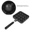 AGrAdi Cast Takoyaki Grill Pan Plate Cooking Baking Mold Tray Ergonomic Handle for Making Takoyaki and Round Pancakes On Electric Oven view 2