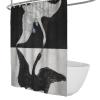 SHUODAOCO Black & White Swan Shower Curtains Hilma af Klint Aesthetic Bathroom Decor Set with Hooks Waterproof Polyester Fabric Shower Curtain Liner 54Wx72L view 1