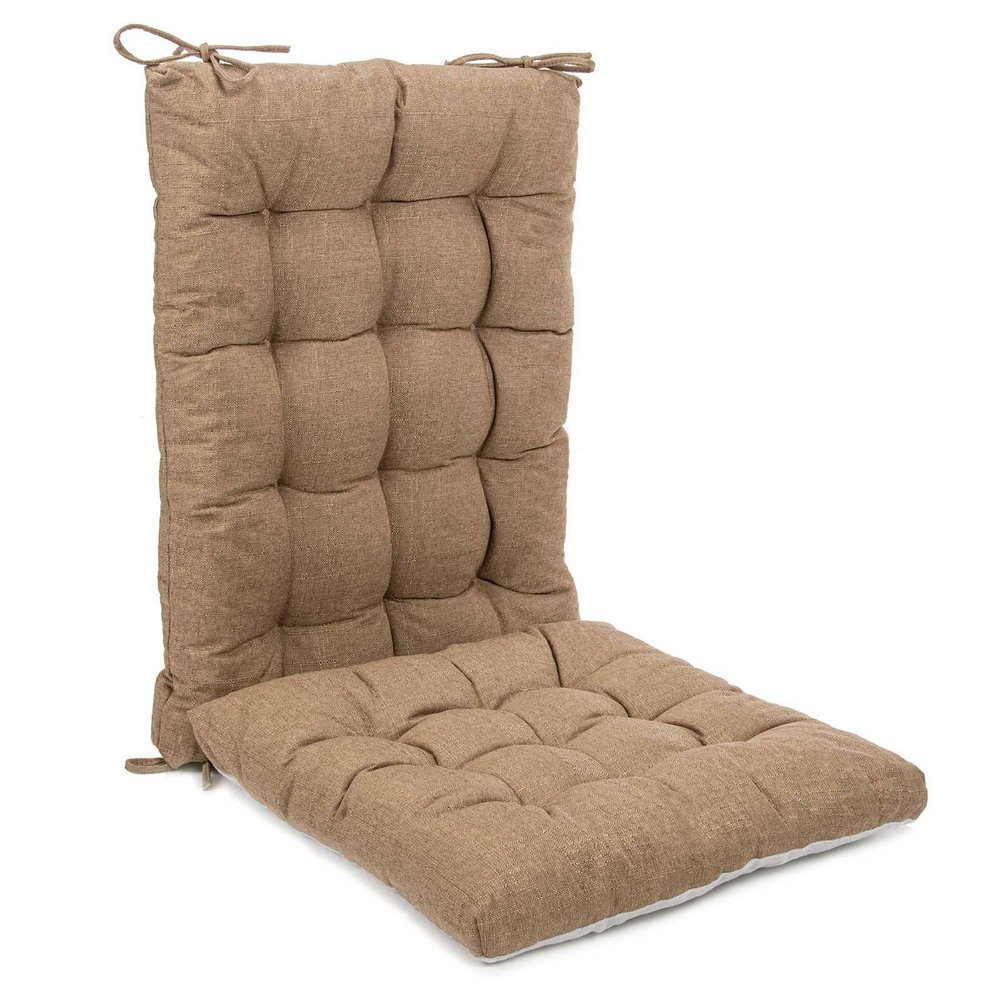 Algudbilt Rocking Chair Cushions Comfortable Tufted Seat Cushion Pads Non-Skid Backed Set of Backrest Cushion and Seat Bottom for Porch Rocker Adirondack Chair (Tan, Backrest-24X17,Bottom-17x17)