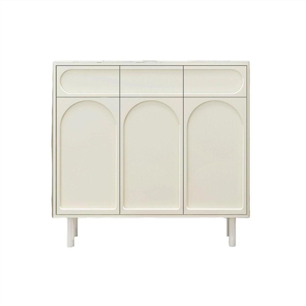FAREWELL Entryway Shoe Rack Shoe Cabinet Entrance Hall Beige Style Entrance Cabinet Corridor Decorative Storage Cabinet Free Standing Shoe Cabinet (Size : 100cm)
