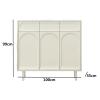 FAREWELL Entryway Shoe Rack Shoe Cabinet Entrance Hall Beige Style Entrance Cabinet Corridor Decorative Storage Cabinet Free Standing Shoe Cabinet (Size : 100cm) view 3