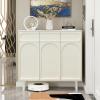 FAREWELL Entryway Shoe Rack Shoe Cabinet Entrance Hall Beige Style Entrance Cabinet Corridor Decorative Storage Cabinet Free Standing Shoe Cabinet (Size : 100cm) view 4