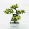 Aniaoie Artificial Apples Tree Potted 34CM Mini Faux Fruit Apples Tree Bonsai with Vase Yellow Fake Orange Plant Tree Desk Decoration Farmhouse Style Home Table Centerpiece,Apple view 2