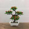 Aniaoie Artificial Apples Tree Potted 34CM Mini Faux Fruit Apples Tree Bonsai with Vase Yellow Fake Orange Plant Tree Desk Decoration Farmhouse Style Home Table Centerpiece,Apple view 3