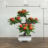 Aniaoie Artificial Apples Tree Potted 34CM Mini Faux Fruit Apples Tree Bonsai with Vase Yellow Fake Orange Plant Tree Desk Decoration Farmhouse Style Home Table Centerpiece,Apple view 4