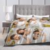 Jgksbqv Personalized Blankets for, Custom Blankets with Photo Names, Customized Gifts for Dad Mom Wife Husband Her Him Anniversary Wedding Couple, 5 Photos, 60"x91" view 4