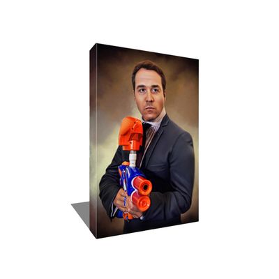 ARToholic Studios Entourage ARI GOLD Paintball Gun Poster Photo Painting Artwork Portrait on CANVAS Art