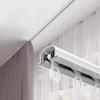 ZIMGOD Hidden Curtain Rod Rail Ceiling Mount, Recessed Invisible Curtain Track White, Straight Curtain Pole System for Windows/Room Divider, Custom Size (Size : 450cm/14.8ft) view 1