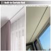 ZIMGOD Hidden Curtain Rod Rail Ceiling Mount, Recessed Invisible Curtain Track White, Straight Curtain Pole System for Windows/Room Divider, Custom Size (Size : 450cm/14.8ft) view 2