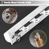 ZIMGOD Hidden Curtain Rod Rail Ceiling Mount, Recessed Invisible Curtain Track White, Straight Curtain Pole System for Windows/Room Divider, Custom Size (Size : 450cm/14.8ft) view 3
