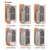 Clothes Storage Bags with Zipper, Transparent Window Sandwich Cotton Non-Woven Fabric Fully Enclosed Hanging Clothes Bag (Color : Gray, Size : 52x52x130cm) view 2