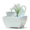 Ultrawave Small Fountain Office Desktop Ornaments, Living Room Fountain, Women's Ceramic Glass Water Ornaments, Ceramic Desktop Fountain Indoor Fountain (Color : C) view 1