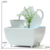 Ultrawave Small Fountain Office Desktop Ornaments, Living Room Fountain, Women's Ceramic Glass Water Ornaments, Ceramic Desktop Fountain Indoor Fountain (Color : C) view 2