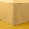 Drona Bedding Twin XL Size Bed Skirt Taupe Box Pleated Bedskirt with 14"" Drop Length- Pure Cotton 600 Thread Count Premium Finish with Split Corner, Light Weight, view 1