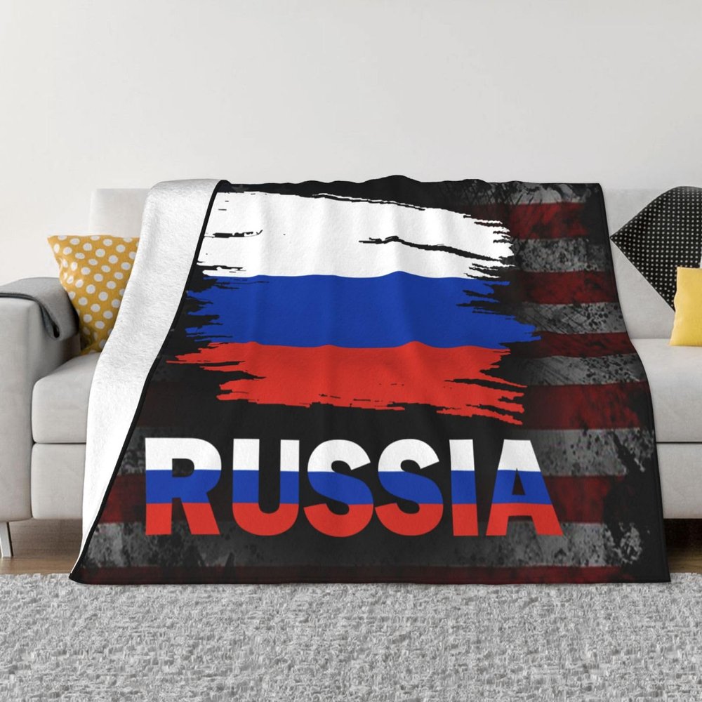 Rqwaaed Vintage Russia Flag Cozy Up with Our Ultra-Soft Fleece Blanket - Perfect for Home and Travel 60"x50"