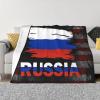 Rqwaaed Vintage Russia Flag Cozy Up with Our Ultra-Soft Fleece Blanket - Perfect for Home and Travel 60"x50" view 1