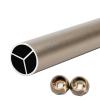 YANBI Closet Rod Aluminum Alloy Closet Rod with End Supports, Heavy Duty Closet Hanging Rods Round Tension Bar, Wardrobes Bathroom Curtain Closet Pole (Color : Champagne, Size : 80cm(31 1/2") Length) view 1