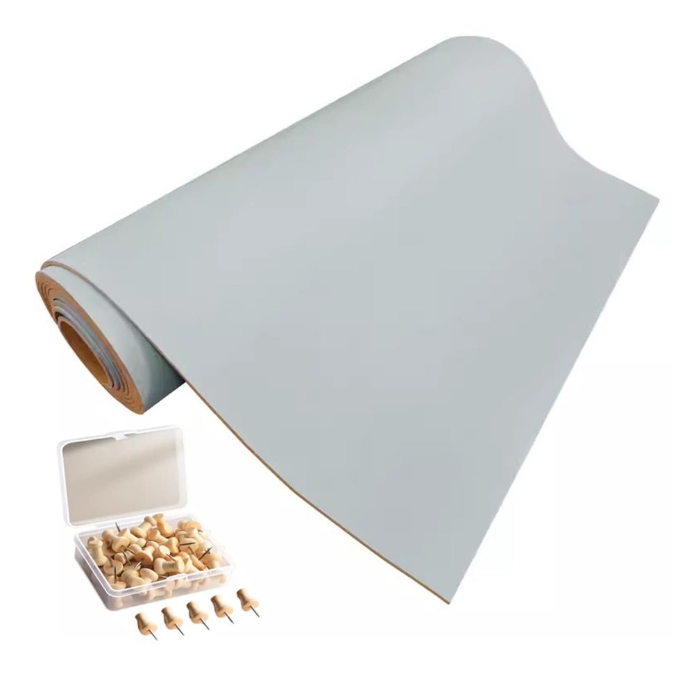 Cork Roll Colorful Cork Sheet RollHigh Density Cork Wall Board Not Easy to Deformfor Wall Decorative Bulletin Board Photo Wall (Color : Gray-1, Size : 1.22x4.10m/4x13.45ft)