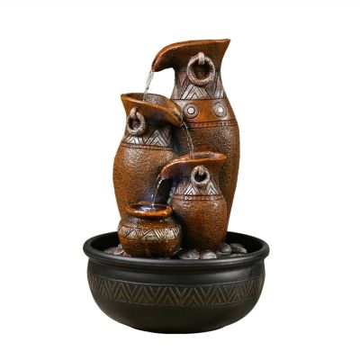 AMONG Tabletop Fountains Tabletop Water Fountain Relaxing Desktop Fountain Soothing Cascading Water Sounds Living Room or Bedroom Decor Indoor Waterfall Feature (Color : B)
