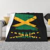 Rqwaaed Vintage Jamaica Flag Cozy Up with Our Ultra-Soft Fleece Blanket - Perfect for Home and Travel 60"x50" view 1