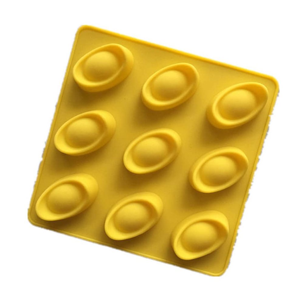 9 Cavities Silicone Moulds Mini Gold Ingot Shapes Silicone Cake Chocolate Soap Ice Molds Kitchen Baking Gadgets 2 Colors Silicone Chocolate Molds Small