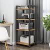 JIAHESHYP 4-Shelf Removable AV Media Rack, CD Audio Cabinet, Amplifier Rack, AV Equipment Shelf for Stores and Offices (Color : B) view 1