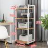 JIAHESHYP 4-Shelf Removable AV Media Rack, CD Audio Cabinet, Amplifier Rack, AV Equipment Shelf for Stores and Offices (Color : B) view 2