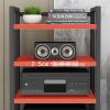 JIAHESHYP 4-Shelf Removable AV Media Rack, CD Audio Cabinet, Amplifier Rack, AV Equipment Shelf for Stores and Offices (Color : B) view 4