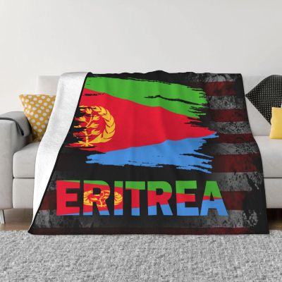 Rqwaaed Vintage Eritrea Flag Cozy Up with Our Ultra-Soft Fleece Blanket - Perfect for Home and Travel 60"x50"