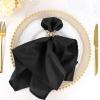 10 pcs 20-Inch Black Polyester Dinner Napkins - for Wedding Party Events Restaurant Kitchen Home view 1