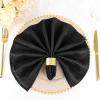 10 pcs 20-Inch Black Polyester Dinner Napkins - for Wedding Party Events Restaurant Kitchen Home view 3