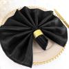 10 pcs 20-Inch Black Polyester Dinner Napkins - for Wedding Party Events Restaurant Kitchen Home view 4