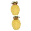 BESTOYARD 2pcs Pineapple Tea Pineapple Cups for Cocktails Pineapple Shaped Jar Fruit Shaped Canisters Sugar Containers for Countertop Snacks Jar Lid Snack Jar Ceramics Souvenir Travel, Yellowx2pcs view 1