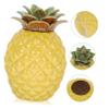 BESTOYARD 2pcs Pineapple Tea Pineapple Cups for Cocktails Pineapple Shaped Jar Fruit Shaped Canisters Sugar Containers for Countertop Snacks Jar Lid Snack Jar Ceramics Souvenir Travel, Yellowx2pcs view 4
