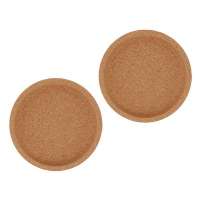 Cabilock 2pcs Drink Coasters Cork Home Coasters Hot Pad for Cups Mug Table Decor