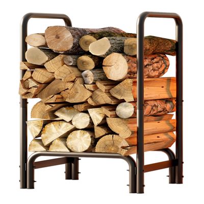 Fire Beauty Firewood Rack Log Holder,Log Storage Holder,Storage Rack,Firewood Stacker for Fireplace Indoor Outdoor(Small)