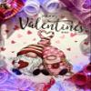 XL Handmade Valentines Gnome Hearts Ribbon Prelit Wreath 26 ins LED view 4
