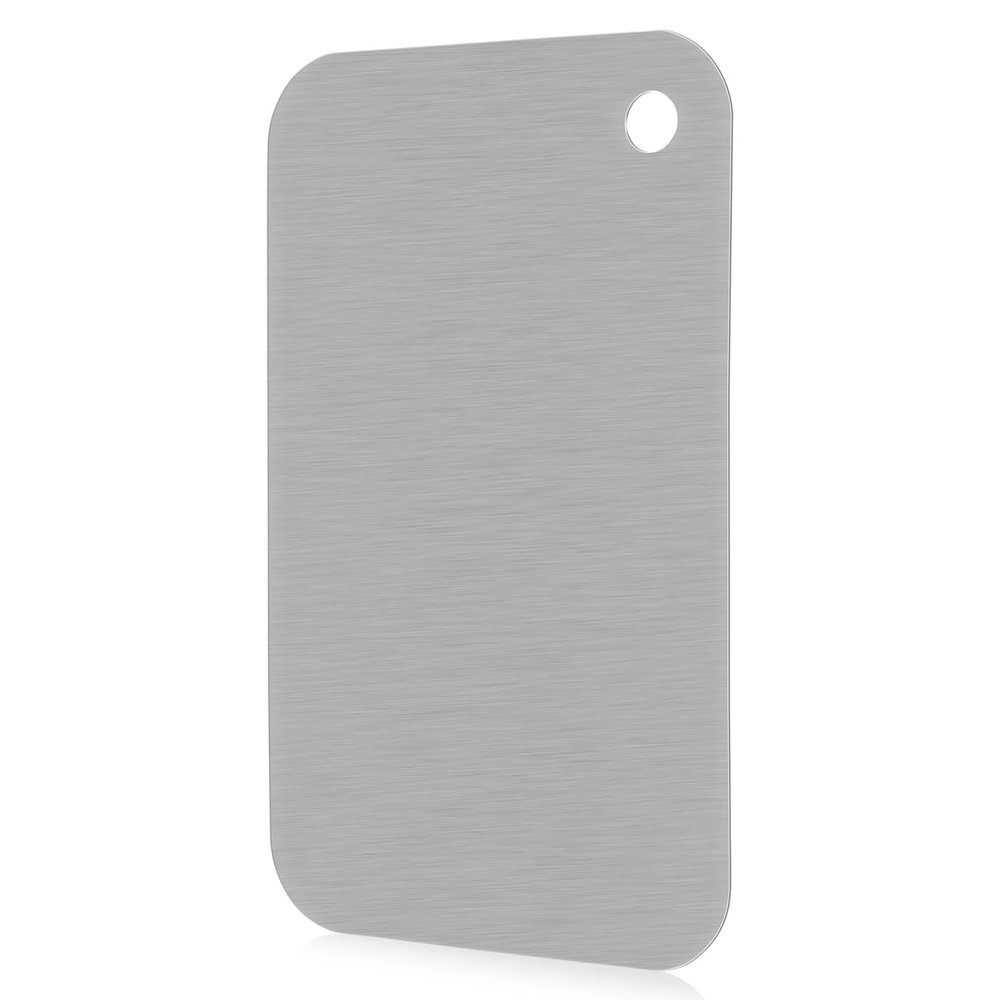 Ciieeo Stainless Steel Cutting Board 6X6 Inch Reversible Metal Chopping Block Lightweight Kitchen Prep Board for Vegetables Meat Easy to Clean