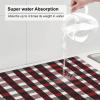 YYHWHJDE ed Black Buffalo Check Plaid Pattern Prints Drying Mat for Kitchen : Water absorbent, non-slip, reversible With lanyard for hanging 18 x 16 in view 4