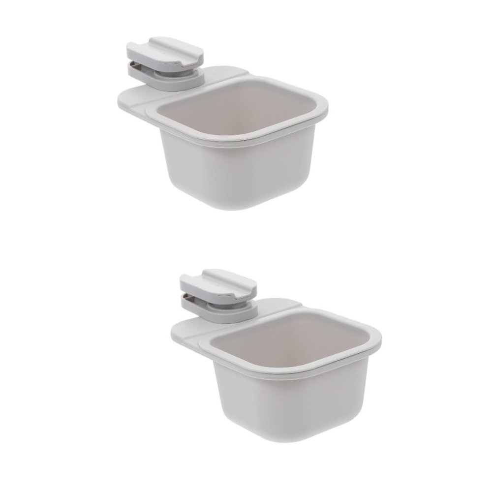 ABOOFAN 2pcs Clipping Trash Can Multifunctional Rotating Sundry Storage Holder for Home Compact and Desk Organizer Easy to Use Clean Space-Saving Design for Tabletop Use