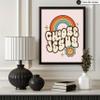Poster Master Choose Jesus Poster - Retro Motivational Print - Groovy Floral Art - Rainbow & Flower Design - Chic Boho Decor - Religious Christian Living Room or Dorm Decor - 8x10 UNFRAMED view 3
