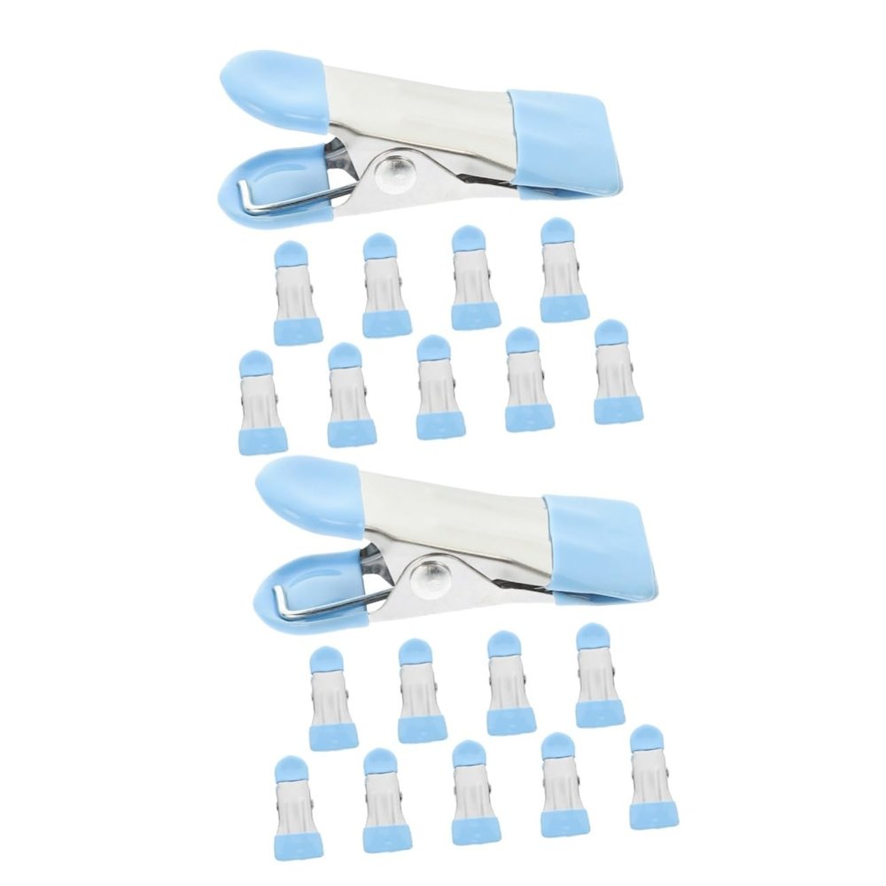 IMIKEYA 20pcs Mini Clothes Pins Windproof Non-Slip Quilt Clips Food Clips for Bags