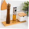 Cabilock Pepper Mill Grinder Hand Crank Wooden Pepper Mill Nonporous Corrosion Resistant view 4