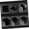 OFFSCH 5pcs Stackable Transparent Shoe Storage Boxes Small Dustproof Organizer for Home Bedroom Thicken Plastic Containers with Breathable Design Black view 2