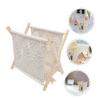 Ciieeo Rack Storage Basket Large Magazine Rack Rustic Book Holder Woven Magazine Holder view 3