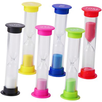 Ciieeo Plastic Timing 6 Pack One Hour Sand Timer Timer Set for Cooking Games Decorative