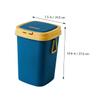 Ciieeo Trash Can with Lid Type Waste Paper Basket for Home Kitchen and Bathroom Deep Sea Blue Practical and Convenient Design view 2