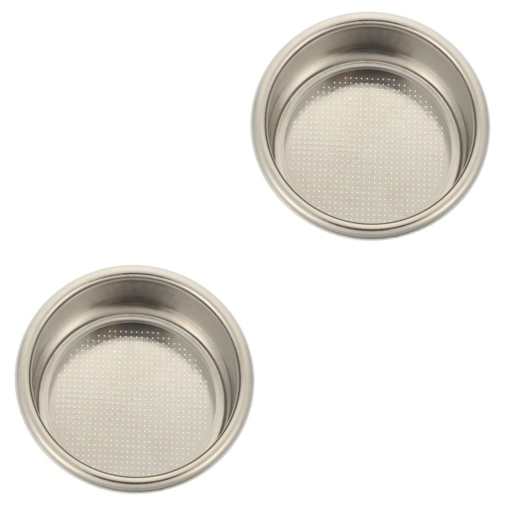 jojofuny 2pcs Practical Espresso Filtering Basket Machine Espresso Basket Reusable Strainer for Coffee Maker Filters
